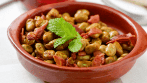 receta-habitas-con-jamón